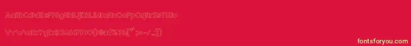 RmPlaytime Font – Yellow Fonts on Red Background