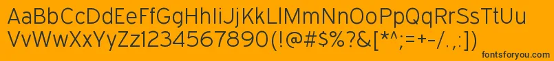 Шрифт ExpresswayltRegular – чёрные шрифты на оранжевом фоне