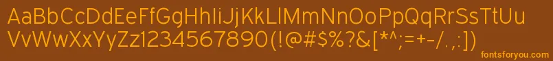 ExpresswayltRegular Font – Orange Fonts on Brown Background