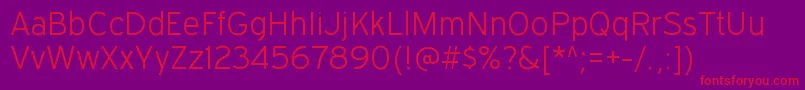 ExpresswayltRegular Font – Red Fonts on Purple Background