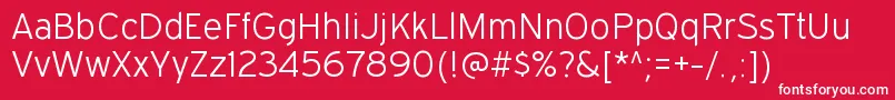 ExpresswayltRegular-Schriftart – Weiße Schriften auf rotem Hintergrund