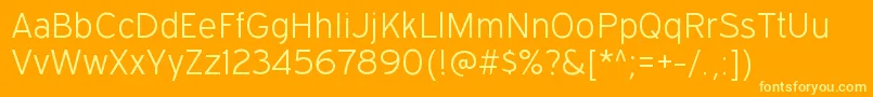 ExpresswayltRegular Font – Yellow Fonts on Orange Background
