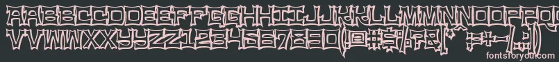 Ninjaline Font – Pink Fonts on Black Background