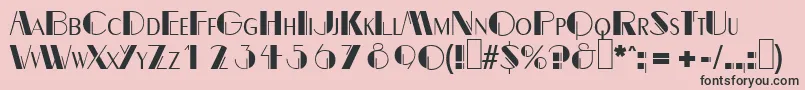 B691DecoRegular-Schriftart – Schwarze Schriften auf rosa Hintergrund