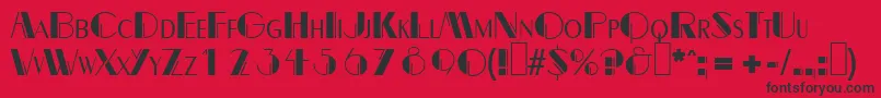 B691DecoRegular Font – Black Fonts on Red Background