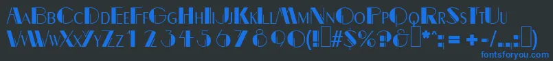 B691DecoRegular Font – Blue Fonts on Black Background