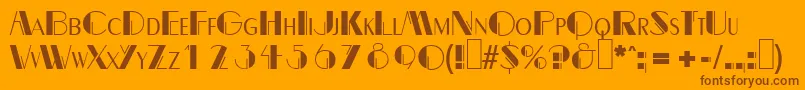 B691DecoRegular Font – Brown Fonts on Orange Background