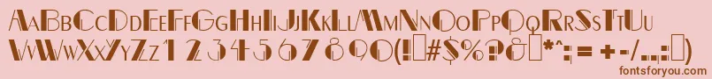 B691DecoRegular Font – Brown Fonts on Pink Background