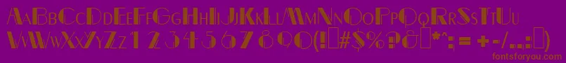 B691DecoRegular Font – Brown Fonts on Purple Background