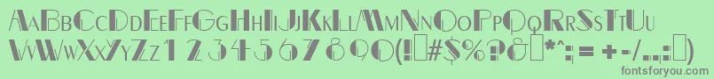 B691DecoRegular Font – Gray Fonts on Green Background