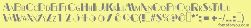 B691DecoRegular Font – Gray Fonts on Yellow Background