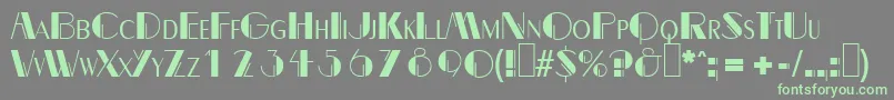 B691DecoRegular-Schriftart – Grüne Schriften auf grauem Hintergrund