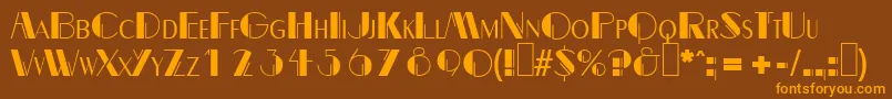 B691DecoRegular Font – Orange Fonts on Brown Background