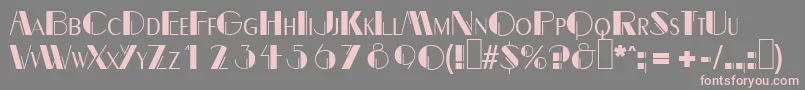 B691DecoRegular-Schriftart – Rosa Schriften auf grauem Hintergrund