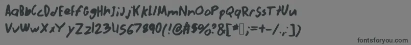 Abnormal Font – Black Fonts on Gray Background