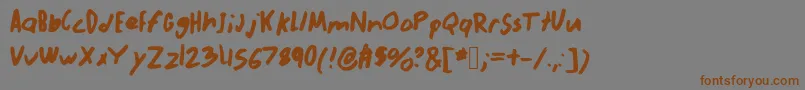 Abnormal Font – Brown Fonts on Gray Background