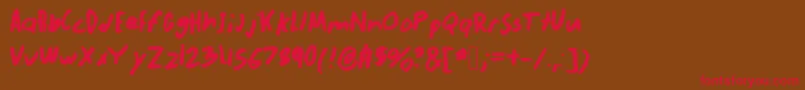 Abnormal Font – Red Fonts on Brown Background