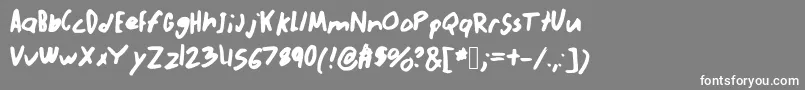 Abnormal Font – White Fonts on Gray Background