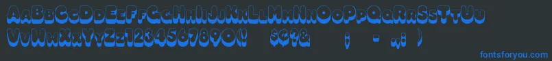 Boggie Font – Blue Fonts on Black Background