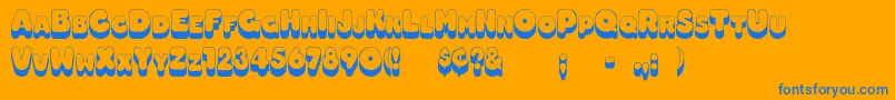 Boggie-fontti – siniset fontit oranssilla taustalla