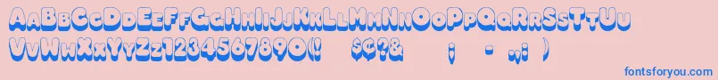 Czcionka Boggie – niebieskie czcionki na różowym tle