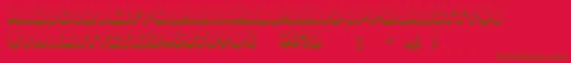 Boggie-Schriftart – Braune Schriften auf rotem Hintergrund