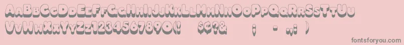 フォントBoggie – ピンクの背景に灰色の文字
