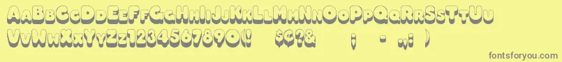 Boggie Font – Gray Fonts on Yellow Background
