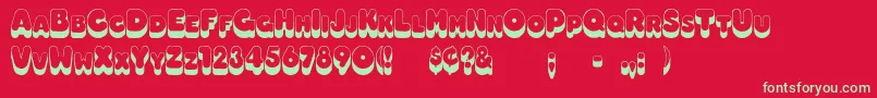 Boggie Font – Green Fonts on Red Background