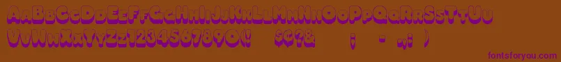 Boggie Font – Purple Fonts on Brown Background