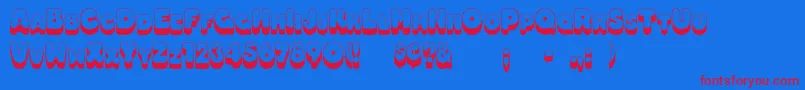 Boggie Font – Red Fonts on Blue Background
