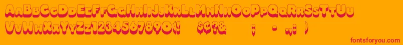 Boggie Font – Red Fonts on Orange Background