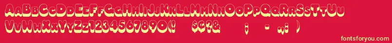Boggie Font – Yellow Fonts on Red Background