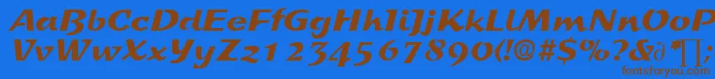Шрифт SprintDb – коричневые шрифты на синем фоне