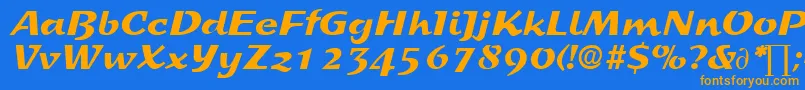 SprintDb Font – Orange Fonts on Blue Background