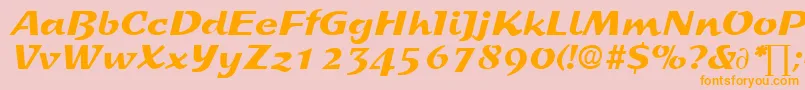 SprintDb Font – Orange Fonts on Pink Background