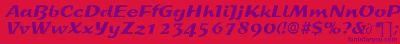 Шрифт SprintDb – фиолетовые шрифты на красном фоне