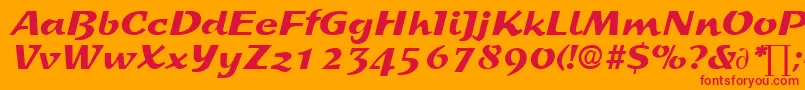 Шрифт SprintDb – красные шрифты на оранжевом фоне