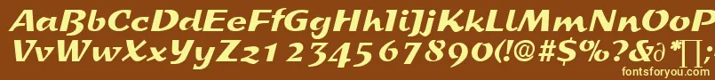 fuente SprintDb – Fuentes Amarillas Sobre Fondo Marrón