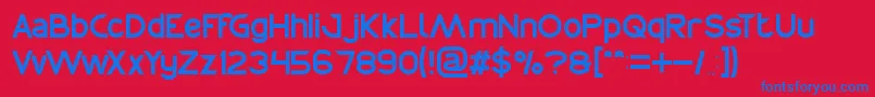 Chemistry Font – Blue Fonts on Red Background