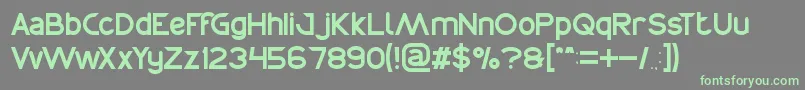 フォントChemistry – 灰色の背景に緑のフォント