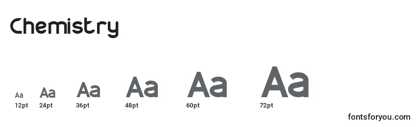 Größen der Schriftart Chemistry