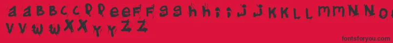 Helifonter Font – Black Fonts on Red Background