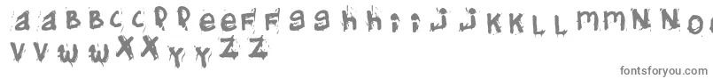 Helifonter-fontti – harmaat kirjasimet valkoisella taustalla