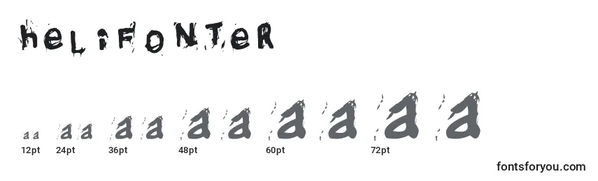 Helifonter Font Sizes