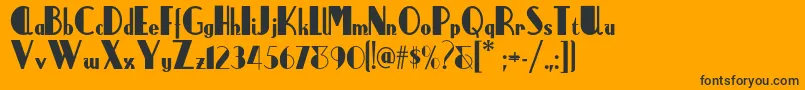 Anchorsteamnf Font – Black Fonts on Orange Background