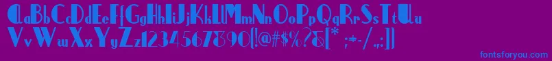 Anchorsteamnf Font – Blue Fonts on Purple Background