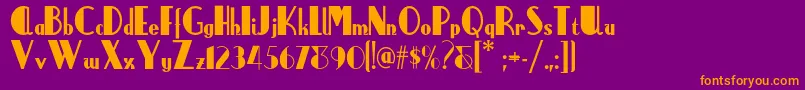 Anchorsteamnf Font – Orange Fonts on Purple Background