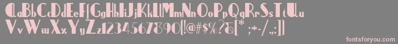 Anchorsteamnf Font – Pink Fonts on Gray Background