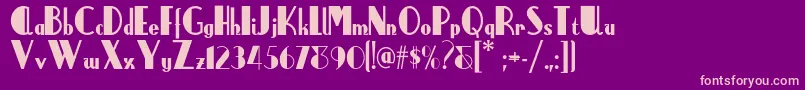 Anchorsteamnf Font – Pink Fonts on Purple Background